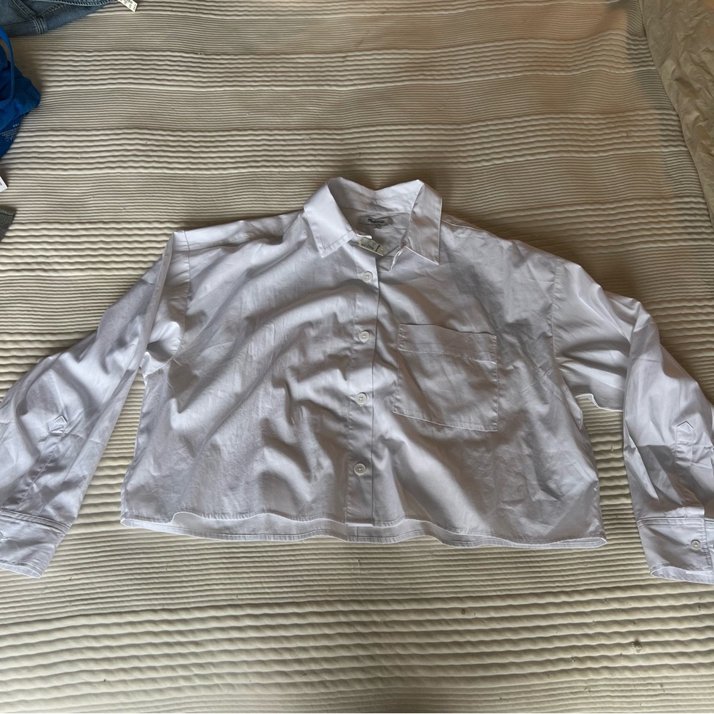 Madewell white button up nwt